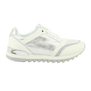 American Club Damskie buty sportowe 16355 biało/srebrne białe szare