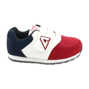 American Club Dziecięce buty sportowe wkładka skórzana  BS01 BS02 Red wielokolorowe