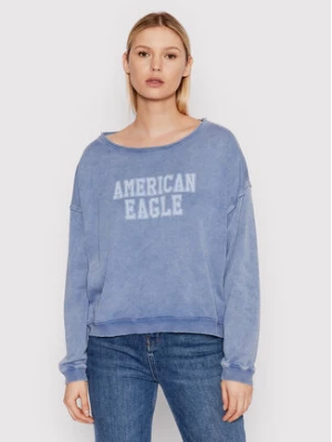 American Eagle Bluza 045-2532-1636 Niebieski Oversize