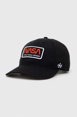 American Needle czapka z daszkiem bawełniana NASA kolor czarny z aplikacją