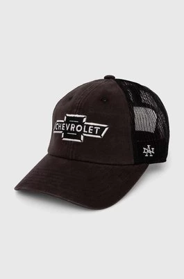 American Needle czapka z daszkiem GM Chevrolet kolor czarny z aplikacją SMU738A
