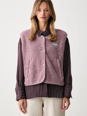 American Vintage bezrękawnik damski polarowy różowy