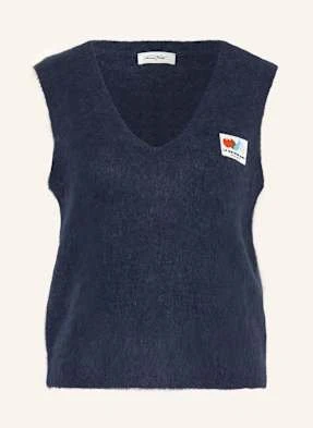 American Vintage Bezrękawnik Nenybay Z Dodatkiem Alpaki blau