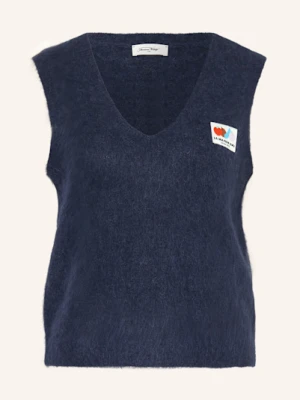 American Vintage Bezrękawnik Nenybay Z Dodatkiem Alpaki blau