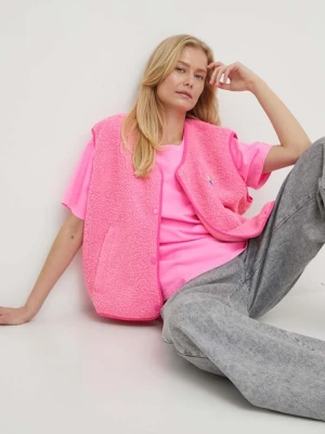 American Vintage bezrękawnik VESTE AMPLE damski kolor różowy przejściowy HOK16BE24