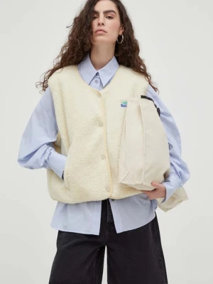 American Vintage bezrękawnik VESTE AMPLE kolor beżowy przejściowy HOK16BH23