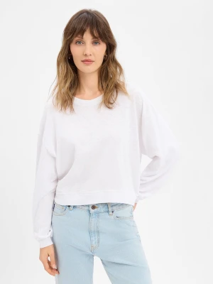 american vintage Bluza damska - Sonoma Kobiety Bawełna biały jednolity,