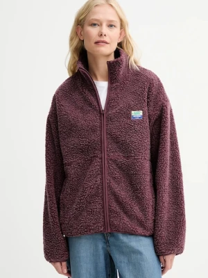 American Vintage bluza polarowa damska kolor fioletowy z aplikacją HOK16C