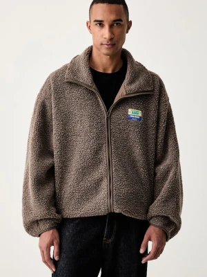 American Vintage bluza rozpinana męska polarowa brązowy