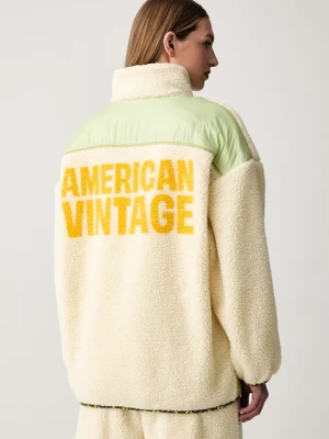 American Vintage bluza sherpa oversize beżowy