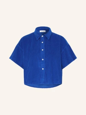 American Vintage Bluzka Koszulowa Padow Z Sztruksu blau