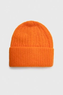 American Vintage czapka z domieszką wełny BONNET kolor pomarańczowy EAST22AH23