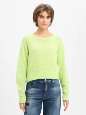 american vintage Damski sweter wełniany - Nuggy Kobiety zielony jednolity,