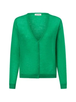 american vintage Damski sweter z dzianiny z zawartością alpaki - Dum19A Kobiety zielony,