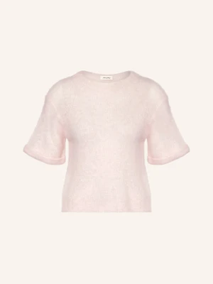 American Vintage Dzianinowa Koszulka Z Dodatkiem Alpaki rosa