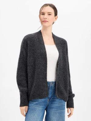 american vintage Dzianinowe wdzianko z dodatkiem alpaki Kobiety szary marmurkowy, XS/S