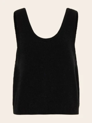 American Vintage Dzianinowy Top Vitow Z Alpaki schwarz CZARNY