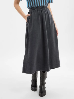 american vintage Dżinsowa spódnica damska - Jazy Kobiety Bawełna szary,