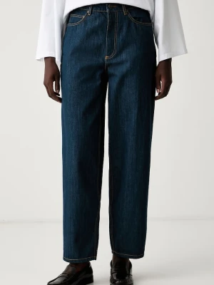 American Vintage jeansy relaxed fit damskie granatowy