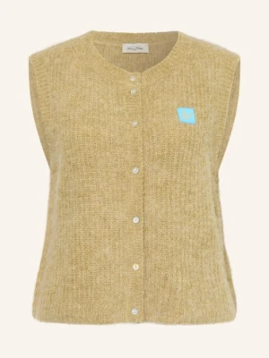 American Vintage Kamizelka Z Dzianiny East Z Alpaką beige