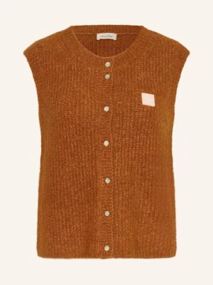 American Vintage Kamizelka Z Dzianiny East Z Alpaką braun