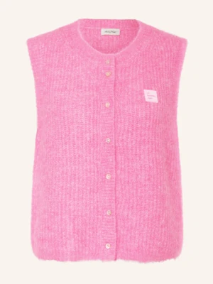 American Vintage Kamizelka Z Dzianiny East Z Alpaką lila