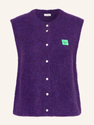 American Vintage Kamizelka Z Dzianiny East Z Alpaką lila