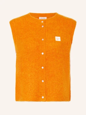 American Vintage Kamizelka Z Dzianiny East Z Alpaką orange
