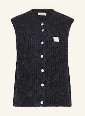 American Vintage Kamizelka Z Dzianiny East Z Alpaką blau