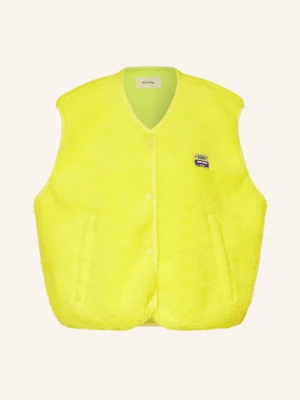 American Vintage Kamizelka Z Pluszowego Materiału gelb