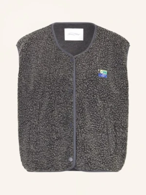 American Vintage Kamizelka Z Pluszowego Materiału grau
