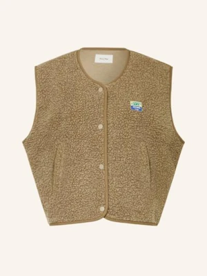 American Vintage Kamizelka Z Pluszowego Materiału grau