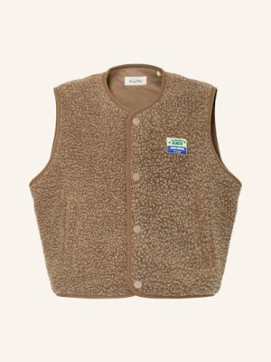 American Vintage Kamizelka Z Pluszowego Materiału Hoktown beige