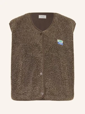American Vintage Kamizelka Z Pluszowego Materiału Hoktown braun