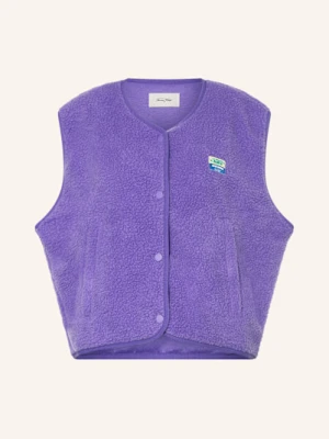 American Vintage Kamizelka Z Pluszowego Materiału lila