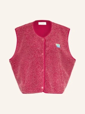 American Vintage Kamizelka Z Pluszowego Materiału pink