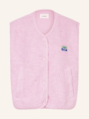 American Vintage Kamizelka Z Pluszowego Materiału rosa