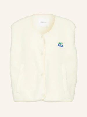 American Vintage Kamizelka Z Pluszowego Materiału weiss
