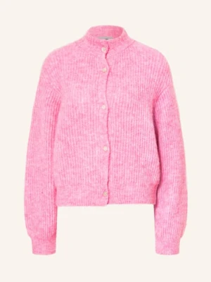 American Vintage Kardigan East Z Dodatkiem Z Alpaki pink