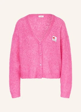 American Vintage Kardigan Nenbay Z Dodatkiem Alpaki pink
