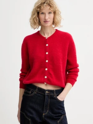 American Vintage kardigan z domieszką wełny GILET ML COL ROND