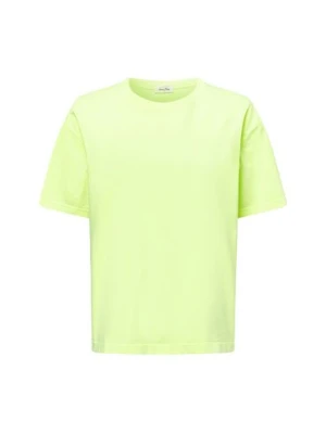 american vintage Koszulka damska - Fizvalley Kobiety Bawełna żółty jednolity, XS/S