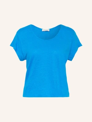 American Vintage Koszulka Dualy Z Lnu blau