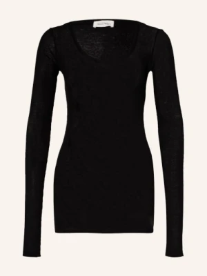 American Vintage Koszulka Z Długim Rękawem Massachusetts schwarz