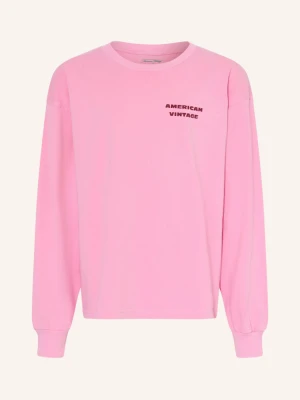 American Vintage Koszulka Z Długim Rękawem pink