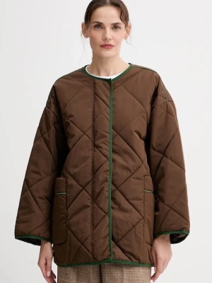 American Vintage kurtka kolor brązowy przejściowa oversize VOW16A
