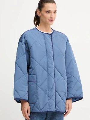 American Vintage kurtka kolor niebieski przejściowa oversize VOW16A