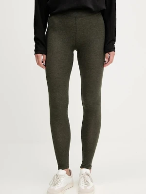 American Vintage legginsy damskie kolor zielony gładkie YPA04B