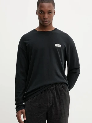 American Vintage longsleeve bawełniany kolor czarny z nadrukiem MYKO02B