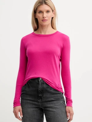 American Vintage longsleeve bawełniany różowy